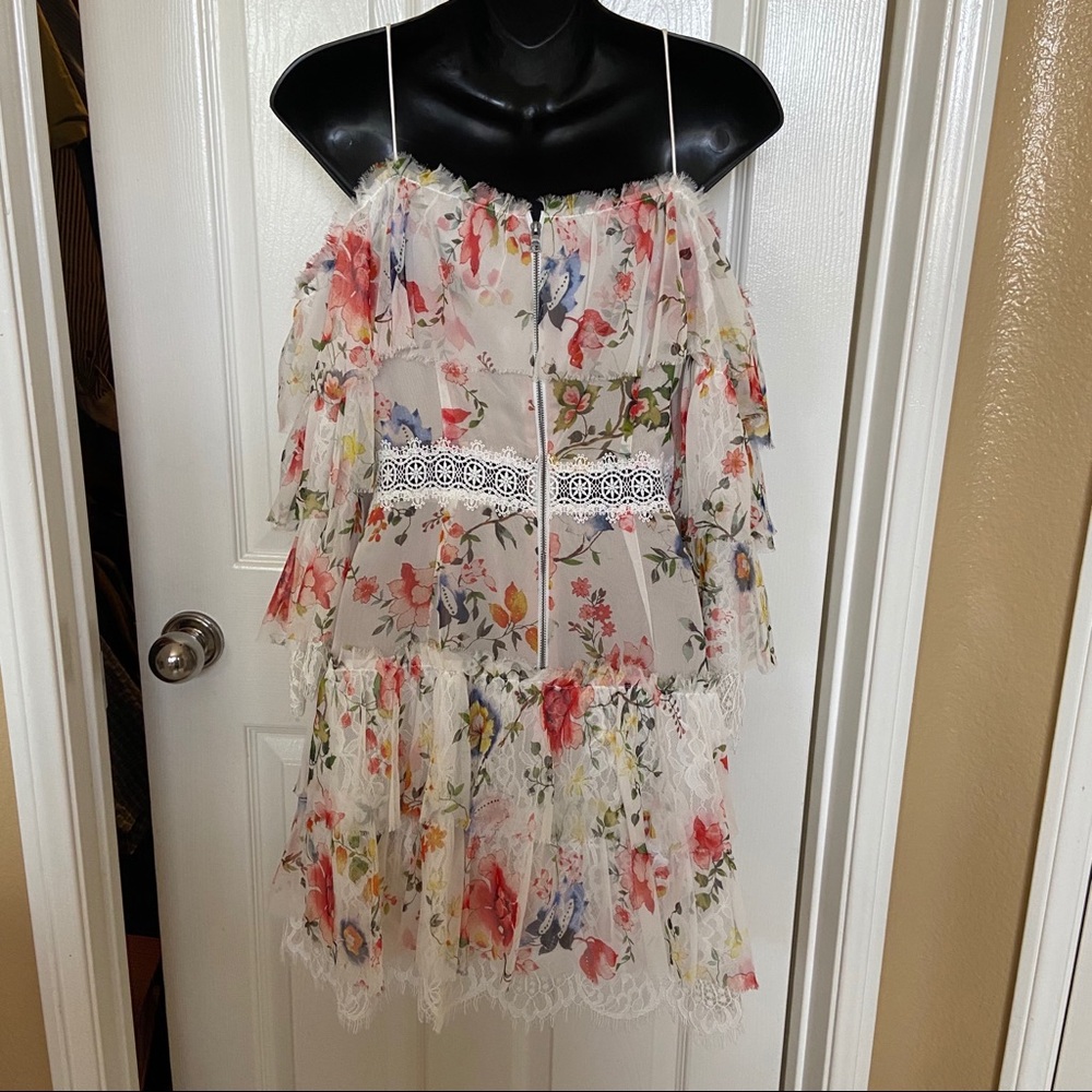 Anthropologies Floral Dress Size 2 Alice & Olivia - Picture 2 of 9